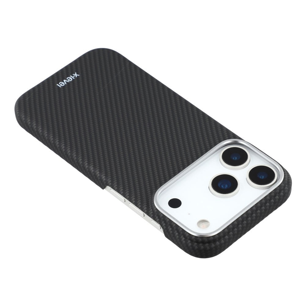 iPhone 17 Pro Carbon Fiber 0.6mm Slim X-LEVEL 600D Carbon Case - Black